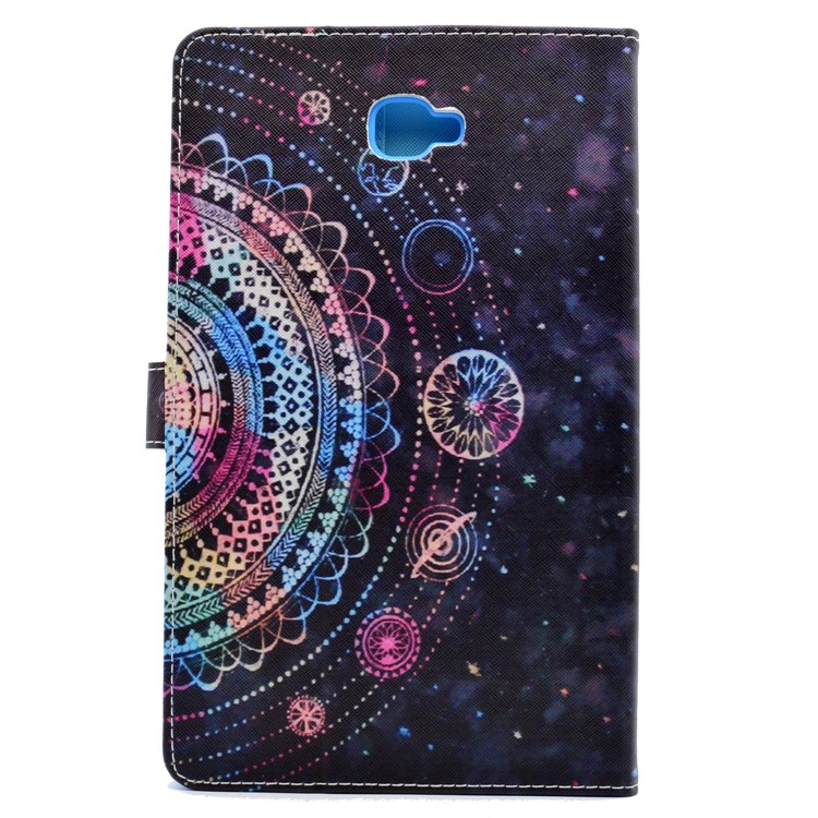 Pattern Printing Leather Wallet Cover for Samsung Galaxy Tab A 10.1 (2016) T580 T585 - Beautiful Ethnic Pattern-3