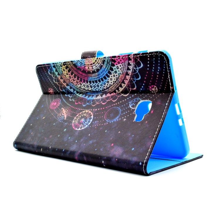 Pattern Printing Leather Wallet Cover for Samsung Galaxy Tab A 10.1 (2016) T580 T585 - Beautiful Ethnic Pattern-4