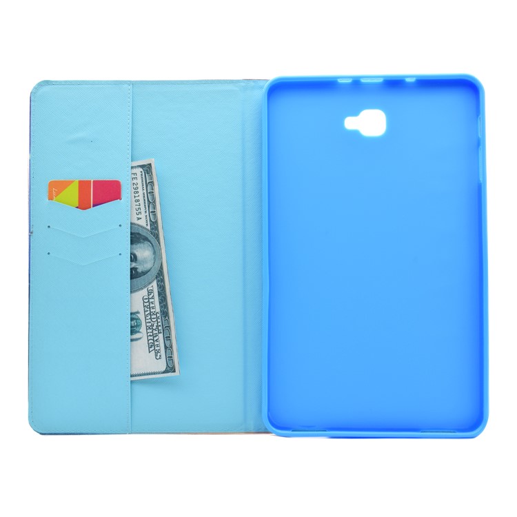 Pattern Printing Leather Wallet Cover for Samsung Galaxy Tab A 10.1 (2016) T580 T585 - Beautiful Ethnic Pattern-8