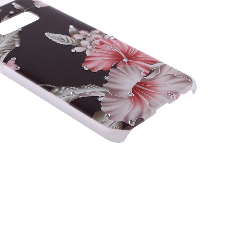 Rhinestone Decor Embossment PC Mobile Casing for Samsung Galaxy S8 Plus G955 - Fresh Flowers-3