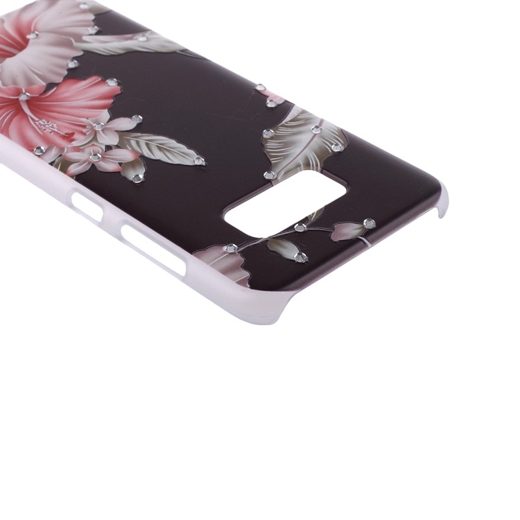 Embossing Rhinestone PC Hard Shell for Samsung Galaxy S8 G950 - Fresh Flowers-2