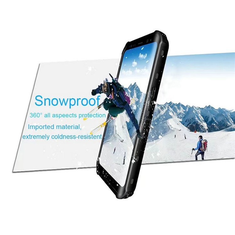 Redpepper Para Samsung Galaxy S8+ G955 IP68 Caixa à Prova de Neve à Prova de Poeira Com Poeira Com Kickstand - Preto-5