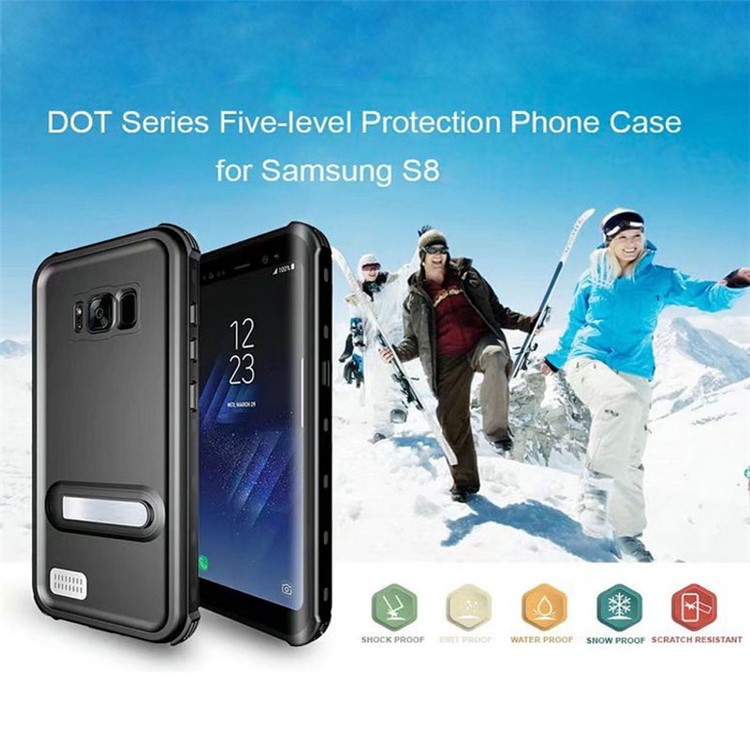 REDPEPPER IP68 Wasserdichtes Gehäuse Mit Ständer Für Samsung Galaxy S8 Und G955 - Schwarz-7