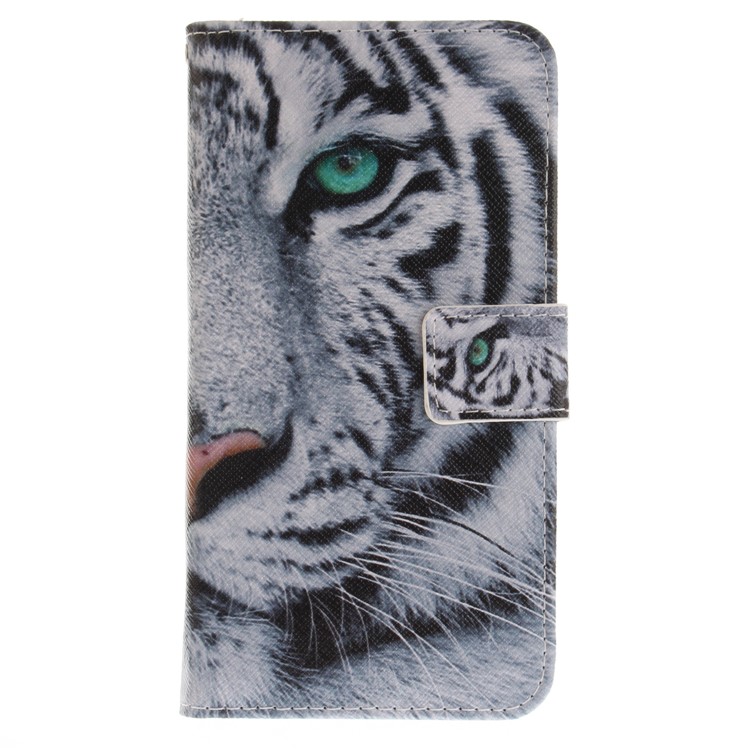 Wallet Leather Stand Case for Samsung Galaxy J7 (2017) - Tiger Pattern-2