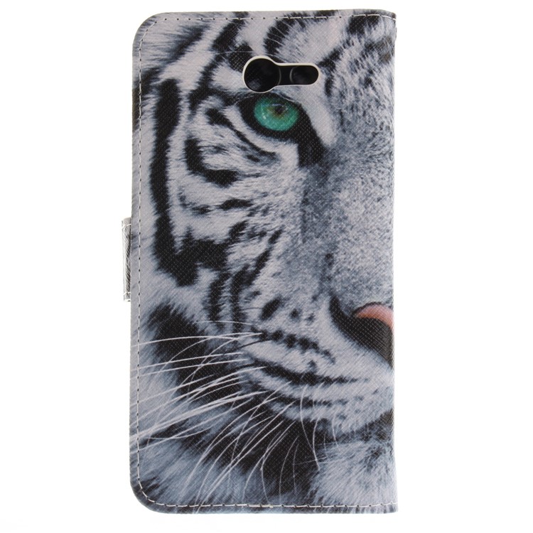 Wallet Leather Stand Case for Samsung Galaxy J7 (2017) - Tiger Pattern-3