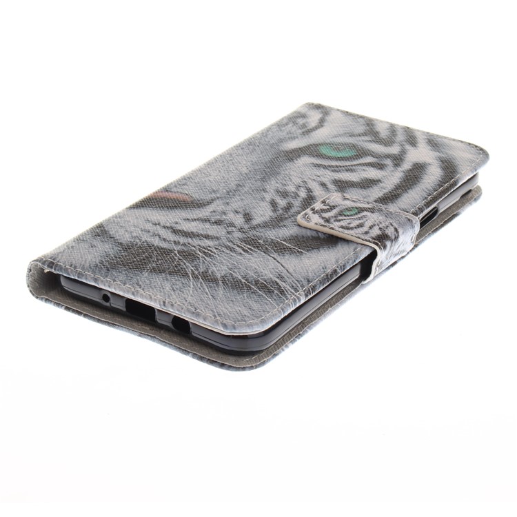 Wallet Leather Stand Case for Samsung Galaxy J7 (2017) - Tiger Pattern-4
