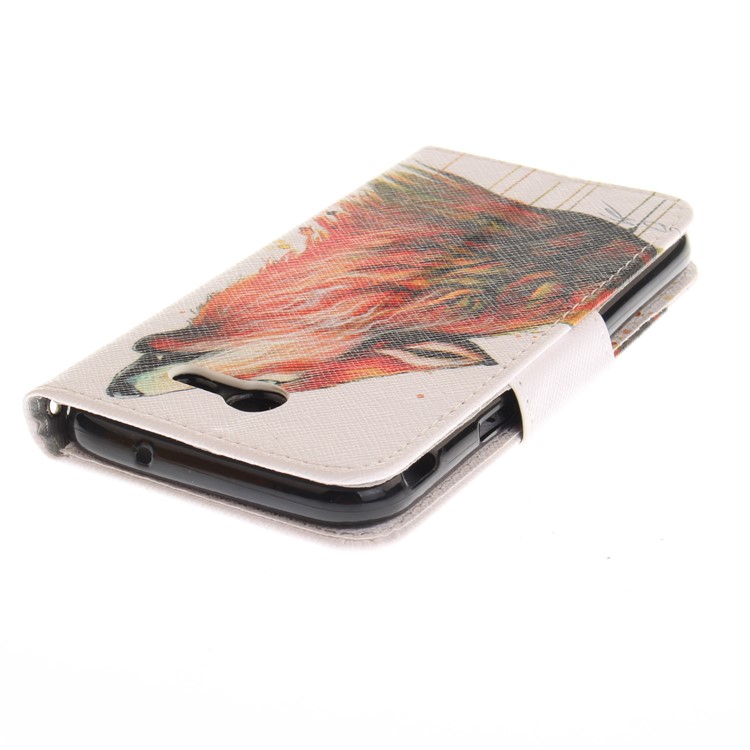 Wallet Leather Stand Case for Samsung Galaxy J3 (2017) - Wolf Pattern-5