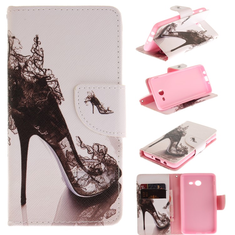 Wallet Leather Stand Cover for Samsung Galaxy J5 (2017) - High-heeled Shoes-1
