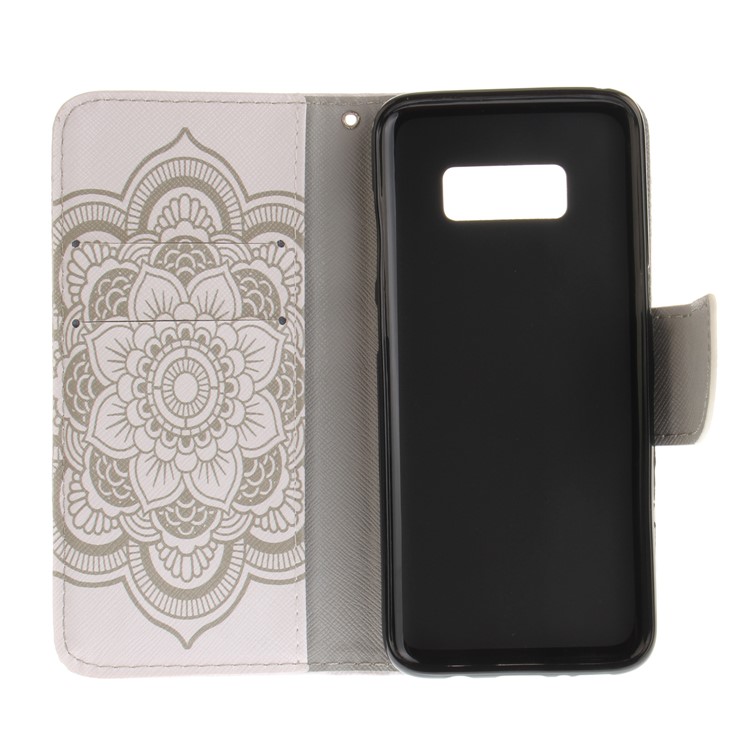 Wallet Leather Stand Case for Samsung Galaxy S8 SM-G950 - Mandala Flowers-10