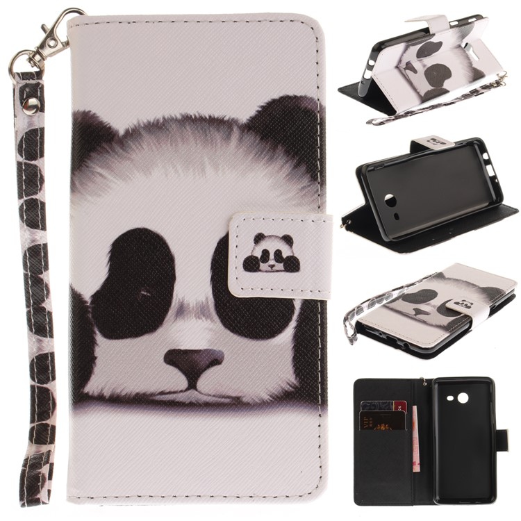 Patterned Leather Wallet Case for Samsung Galaxy J5 (2017) - Adorable Panda-1