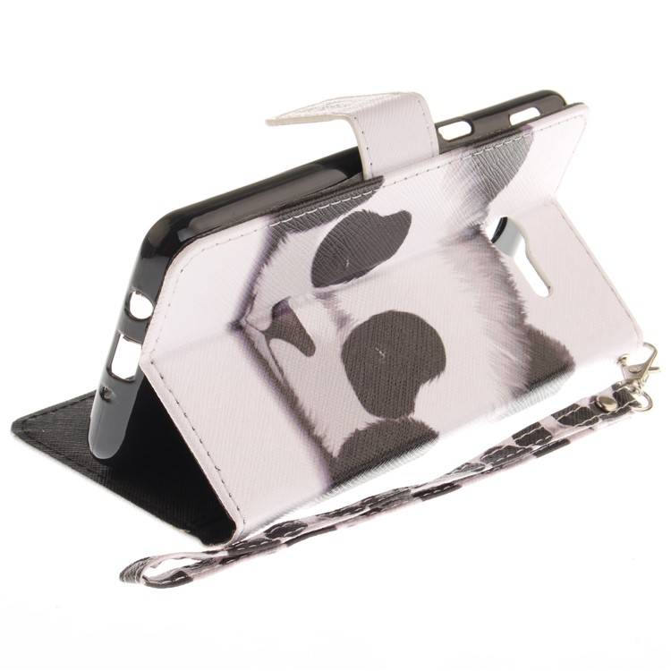 Patterned Leather Wallet Case for Samsung Galaxy J5 (2017) - Adorable Panda-7