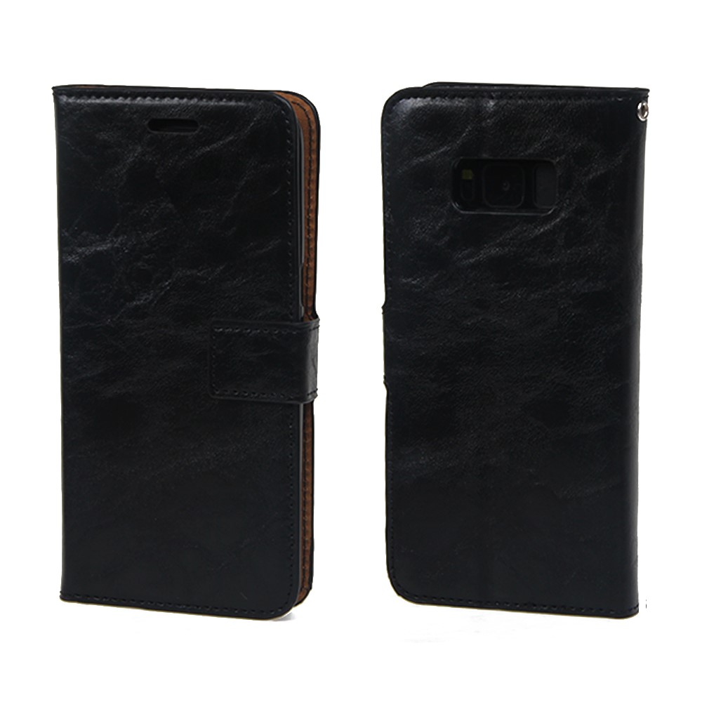 2-in-1 Movable TPU Case + Crazy Horse Leather Wallet Shell for Samsung Galaxy S8 Plus G955 - Black-5
