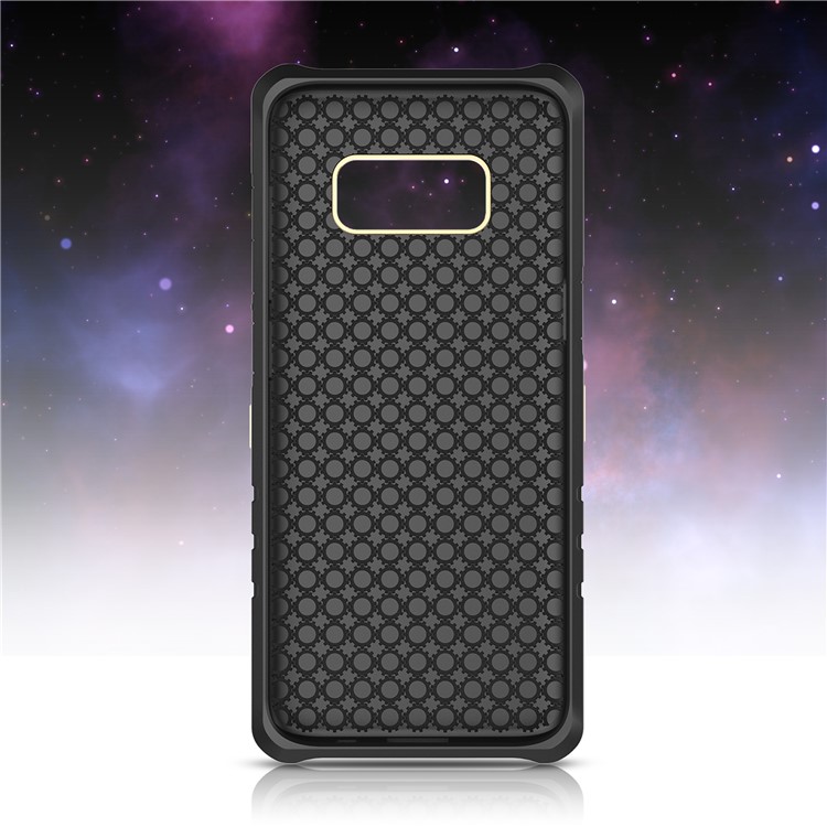 Cool Gear Pattern PC+TPU Hybrid Kickstand Case with Armband for Samsung Galaxy S8 SM-G950 - Black-2
