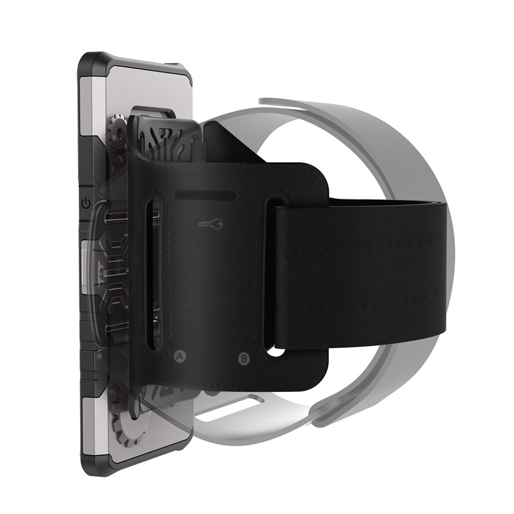 Cool Gear Pattern PC+TPU Hybrid Kickstand Case with Armband for Samsung Galaxy S8 SM-G950 - Black-4