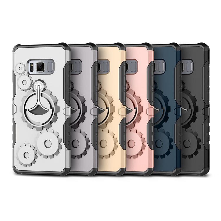 Cool Gear Pattern PC+TPU Hybrid Kickstand Case with Armband for Samsung Galaxy S8 SM-G950 - Black-8