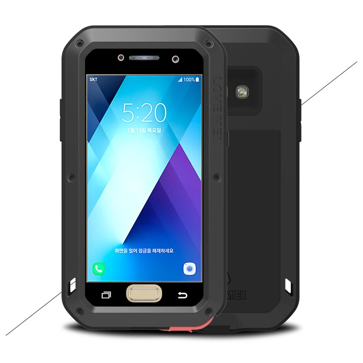 LOVE MEI Powerful Case for Samsung Galaxy A3 (2017) Shockproof Dropproof Dustproof Phone Cover - Black-1