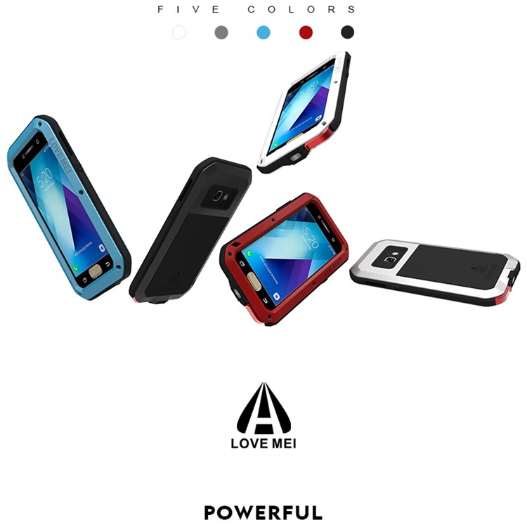 LOVE MEI Powerful Case for Samsung Galaxy A3 (2017) Shockproof Dropproof Dustproof Phone Cover - Black-2