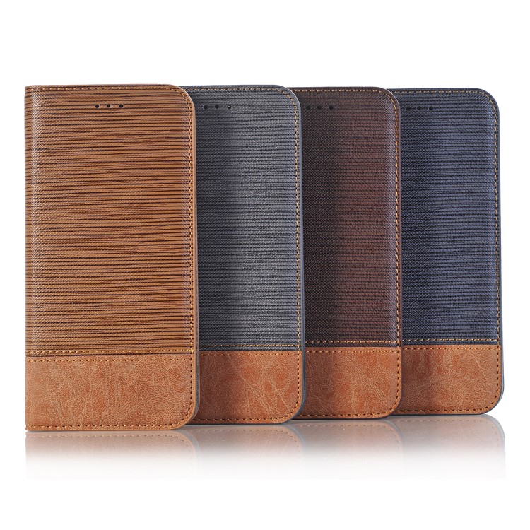 Contrast Color Leather Wallet Case for Samsung Galaxy S8 G950 - Blue-7