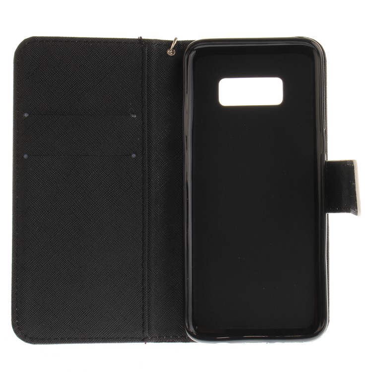 Pattern Printing Leather Wallet Case for Samsung Galaxy S8+ SM-G955 - Cat Pattern-10