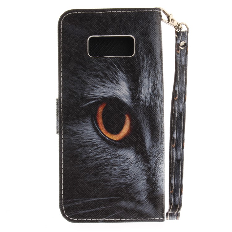 Pattern Printing Leather Wallet Case for Samsung Galaxy S8+ SM-G955 - Cat Pattern-3