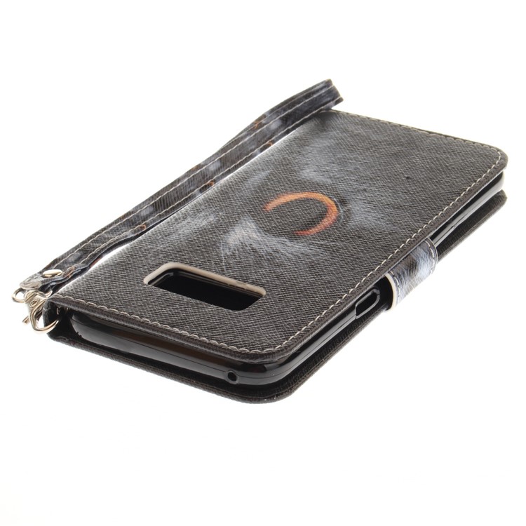 Pattern Printing Leather Wallet Case for Samsung Galaxy S8+ SM-G955 - Cat Pattern-5
