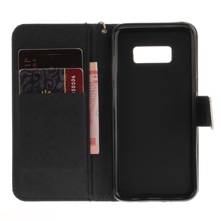 Pattern Printing Leather Wallet Case for Samsung Galaxy S8+ SM-G955 - Cat Pattern-9