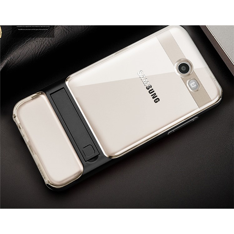Elegance Sieres TPU + PC Hybrid Kickstand Phone Casing for Samsung Galaxy J5 (2017) - Black-2