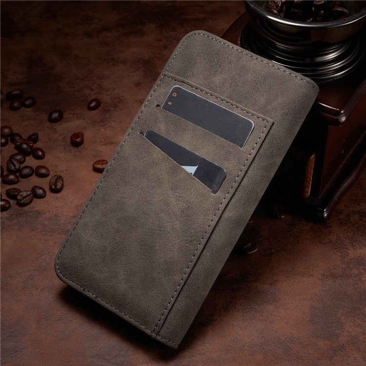 For Samsung Galaxy S8+ G955 Detachable 2-in-1 PC Case Vintage Leather Wallet Cover - Grey-3