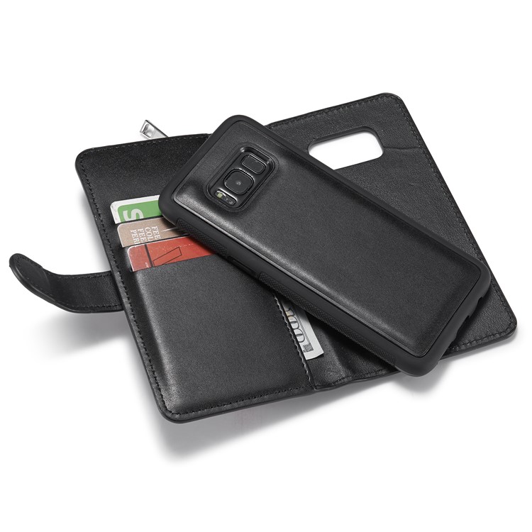 For Samsung Galaxy S8 G950 Detachable TPU Cover Zipper Pocket Leather Wallet Phone Case - Black-5