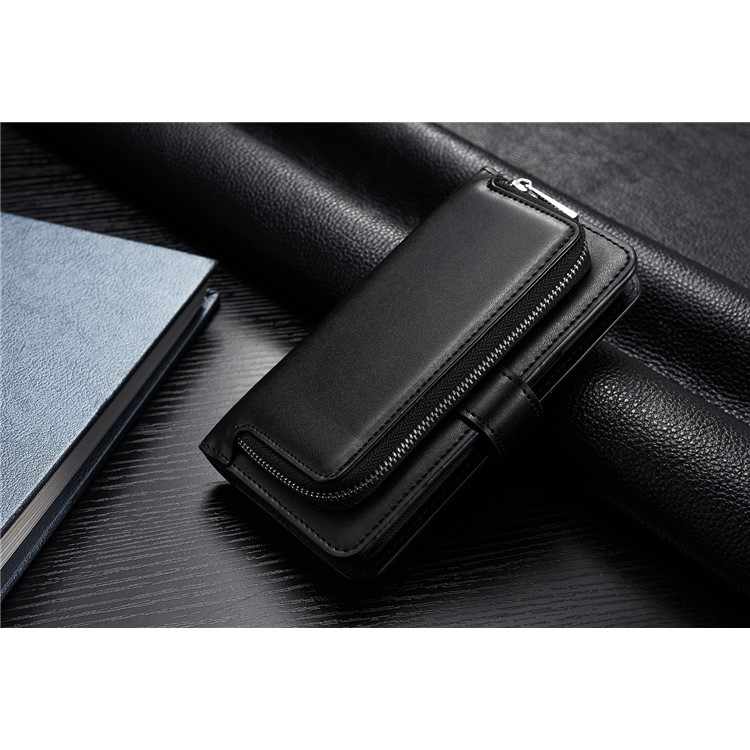 For Samsung Galaxy S8 G950 Detachable TPU Cover Zipper Pocket Leather Wallet Phone Case - Black-6