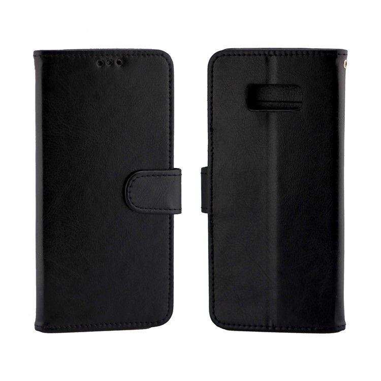 Crazy Horse PU Leather Wallet Stand Phone Case for Samsung Galaxy S8 G9500/G950 - Black-4