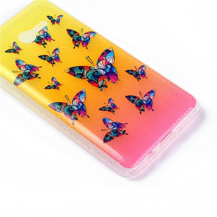 Patterned Inner Rhinestone TPU Case for Samsung Galaxy J3 Emerge/J3 Prime/J3 (2017) - Colorful Butterflies-4