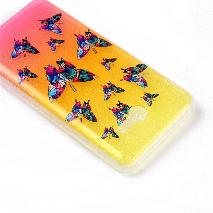 Patterned Inner Rhinestone TPU Case for Samsung Galaxy J3 Emerge/J3 Prime/J3 (2017) - Colorful Butterflies-5