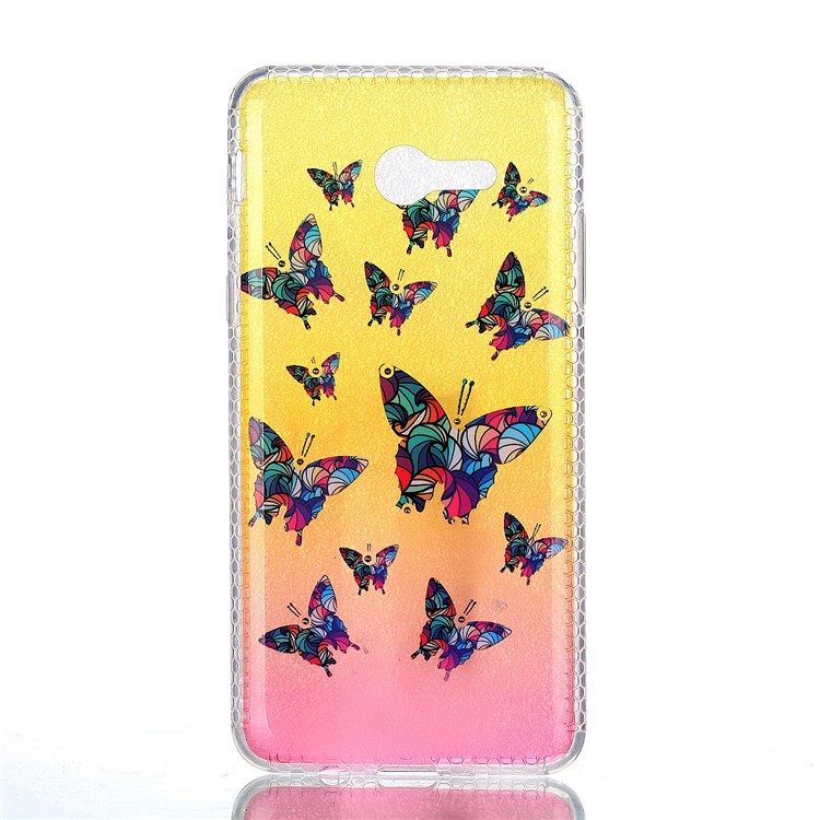 Patterned Inner Rhinestone TPU Case for Samsung Galaxy J5 (2017) - Colorful Butterflies-2