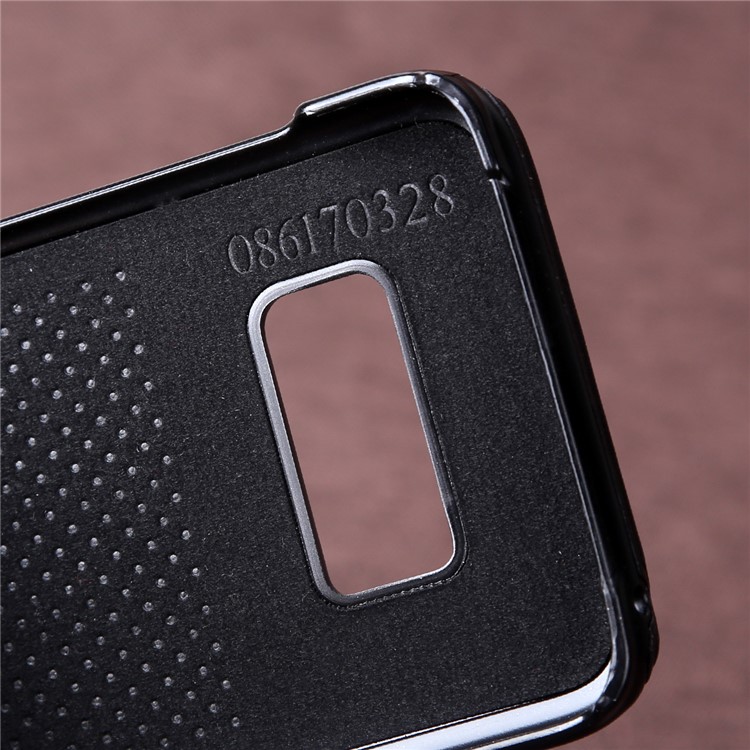 PIERRE CARDIN Stitched Genuine Leather Coated Hard PC Case for Samsung Galaxy S8+ SM-G955 - Black-8