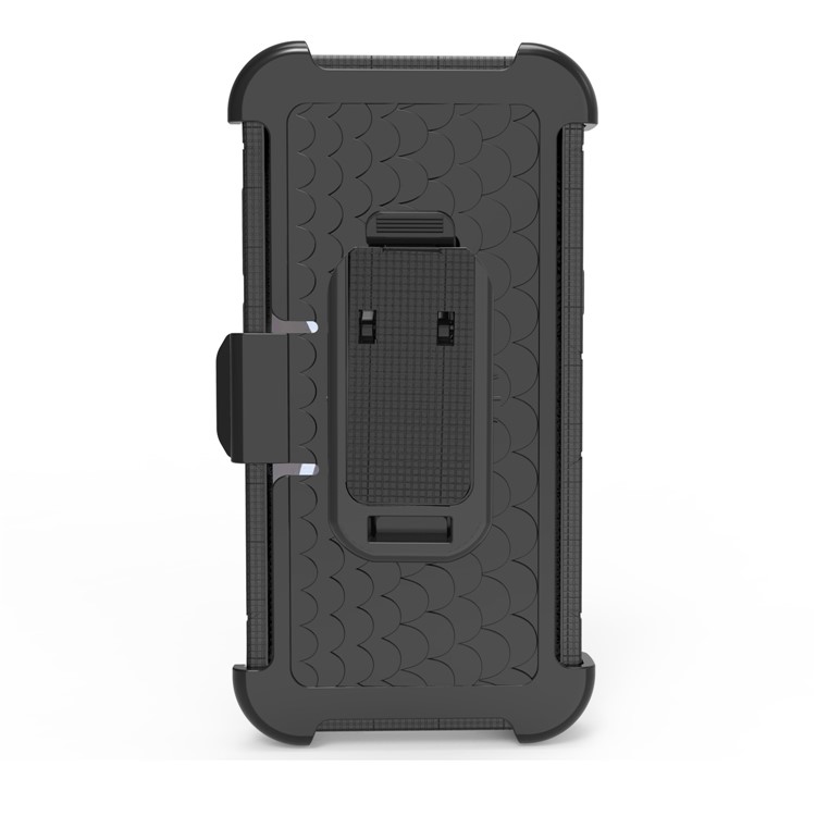 Ring Kickstand Heavy Duty Silicone + PC Hybrid Case with Belt Clip for Samsung Galaxy S8 G950 - Black-10