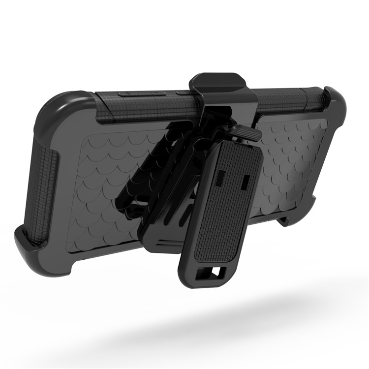 Ring Kickstand Heavy Duty Silicone + PC Hybrid Case with Belt Clip for Samsung Galaxy S8 G950 - Black-8