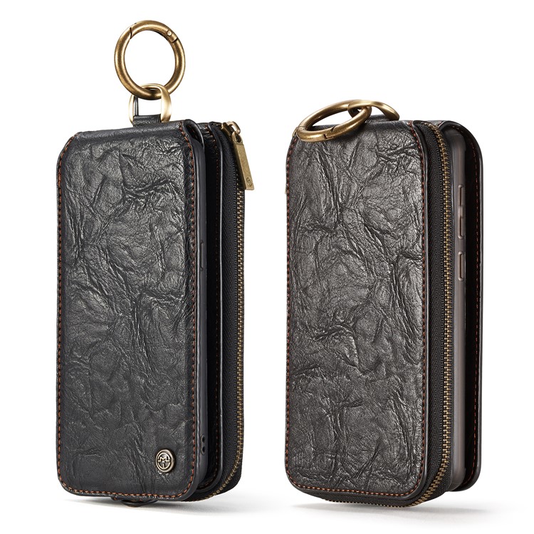 CASEME Movable 2-in-1 Multi-slot Wallet Vintage Split Leather Mobile Case for Samsung Galaxy S8 G950 - Black-39