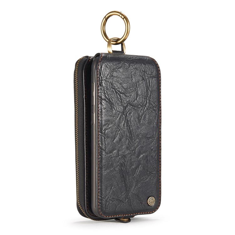 CASEME Movable 2-in-1 Multi-slot Wallet Retro Split Leather Mobile Cover for Samsung Galaxy S8+ G955 - Grey-14