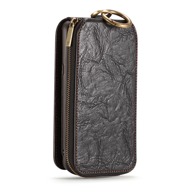 CASEME Movable 2-in-1 Multi-slot Wallet Retro Split Leather Mobile Cover for Samsung Galaxy S8+ G955 - Grey-2