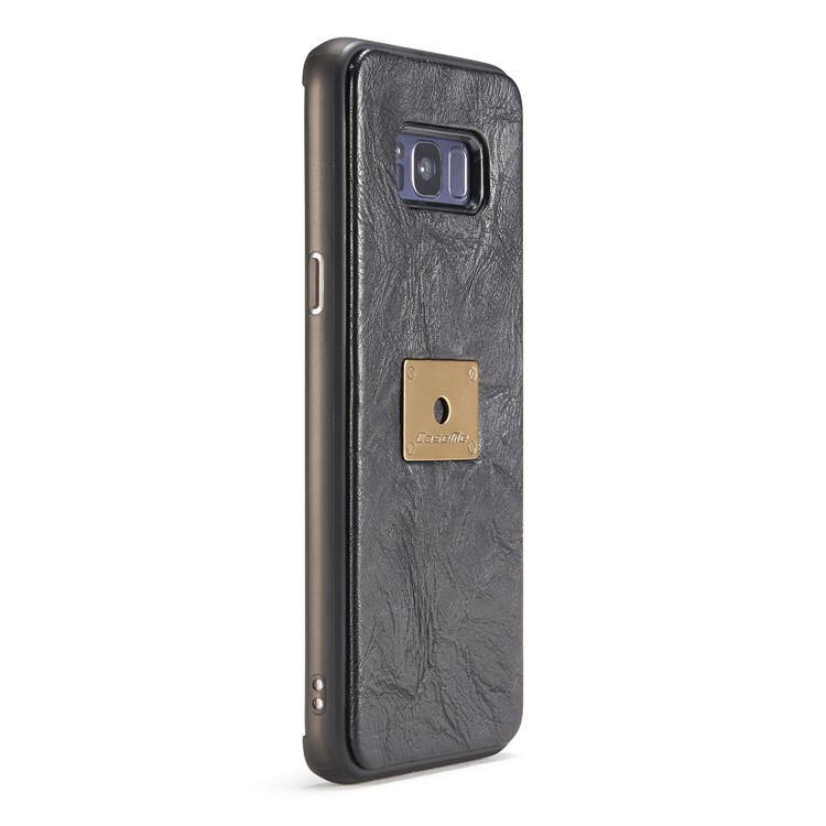 CASEME Movable 2-in-1 Multi-slot Wallet Retro Split Leather Mobile Cover for Samsung Galaxy S8+ G955 - Grey-22