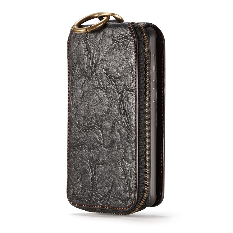CASEME Movable 2-in-1 Multi-slot Wallet Retro Split Leather Mobile Cover for Samsung Galaxy S8+ G955 - Grey-3