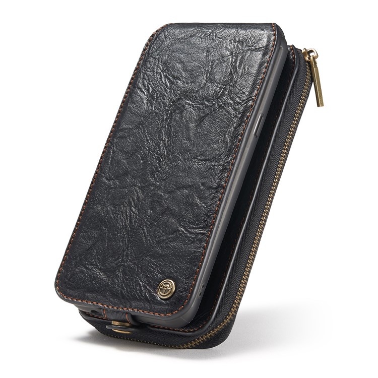 CASEME Movable 2-in-1 Multi-slot Wallet Retro Split Leather Mobile Cover for Samsung Galaxy S8+ G955 - Grey-6