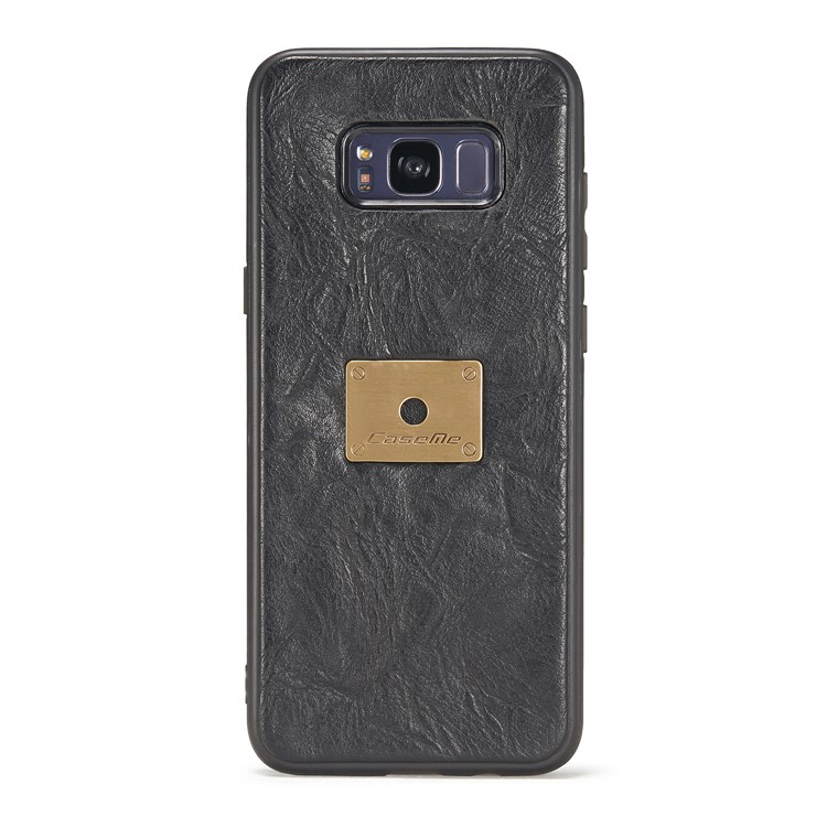 CASEME Movable 2-in-1 Multi-slot Wallet Retro Split Leather Mobile Cover for Samsung Galaxy S8+ G955 - Grey-7