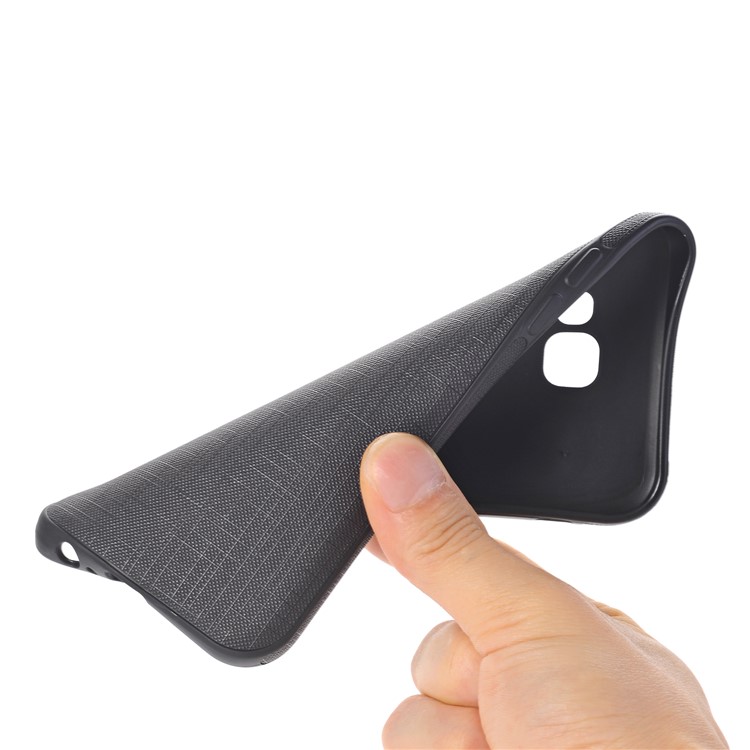 Cloth Texture PU Leather Coated TPU Back Case for Samsung Galaxy A5 (2017) SM-A520F - Black-3