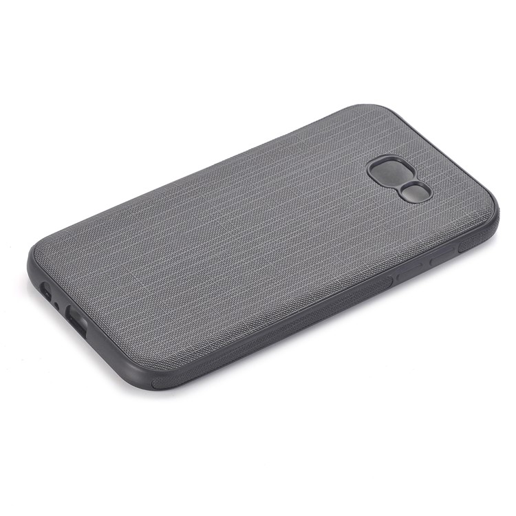 Cloth Texture PU Leather Coated TPU Back Case for Samsung Galaxy A5 (2017) SM-A520F - Black-4