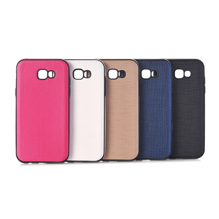 Cloth Texture PU Leather Coated TPU Back Case for Samsung Galaxy A5 (2017) SM-A520F - Black-6