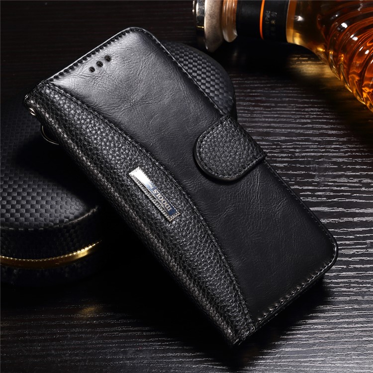 Splicing Wallet Leather Stand Case for Samsung Galaxy S8 G950 - Black-1