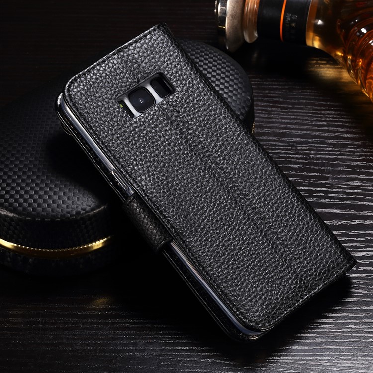 Splicing Wallet Leather Stand Case for Samsung Galaxy S8 G950 - Black-2