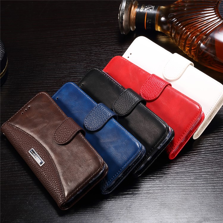 Splicing Wallet Leather Stand Case for Samsung Galaxy S8 G950 - Black-4